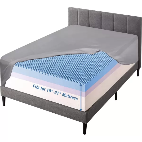 imageBedecor Extra Deep Pocket Twin XL Fitted Sheet Only for 18 to 21 Inch Super Thick Mattress That Stay TightAll Around Elastic BottomDoesnt Pop OffLight Gray