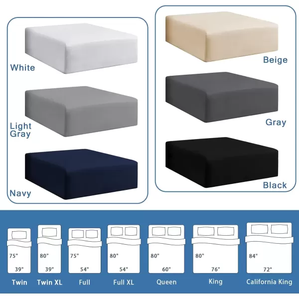 imageBedecor Extra Deep Pocket Twin XL Fitted Sheet Only for 18 to 21 Inch Super Thick Mattress That Stay TightAll Around Elastic BottomDoesnt Pop OffNavy Blue