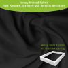 imageBedecor 49 Inches Box Spring Cover Twin Size Light Grey with Stretchy Fabric Bed Frame Cover Wrap Around 4 Sides Elastic Bed Skirt Alternative Gray Boxspring Cover TwinTwin XLBlack