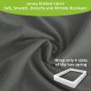 imageBedecor 49 Inches Box Spring Cover Twin Size Light Grey with Stretchy Fabric Bed Frame Cover Wrap Around 4 Sides Elastic Bed Skirt Alternative Gray Boxspring Cover TwinTwin XLDark Gray