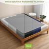 imageBedecor 49 Inches Box Spring Cover Twin Size Light Grey with Stretchy Fabric Bed Frame Cover Wrap Around 4 Sides Elastic Bed Skirt Alternative Gray Boxspring Cover TwinTwin XLBlack