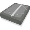 imageBedecor 49 Inches Box Spring Cover Twin Size Light Grey with Stretchy Fabric Bed Frame Cover Wrap Around 4 Sides Elastic Bed Skirt Alternative Gray Boxspring Cover TwinTwin XLDark Gray