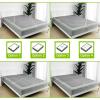 imageBedecor 49 Inches Box Spring Cover Twin Size Light Grey with Stretchy Fabric Bed Frame Cover Wrap Around 4 Sides Elastic Bed Skirt Alternative Gray Boxspring Cover TwinTwin XLLight Gray
