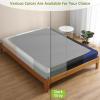 imageBedecor 49 Inches Box Spring Cover Twin Size Light Grey with Stretchy Fabric Bed Frame Cover Wrap Around 4 Sides Elastic Bed Skirt Alternative Gray Boxspring Cover TwinTwin XLDark Gray