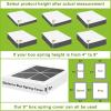 imageBedecor 49 Inches Box Spring Cover Twin Size Light Grey with Stretchy Fabric Bed Frame Cover Wrap Around 4 Sides Elastic Bed Skirt Alternative Gray Boxspring Cover TwinTwin XLWhite