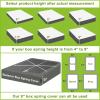 imageBedecor 49 Inches Box Spring Cover Twin Size Light Grey with Stretchy Fabric Bed Frame Cover Wrap Around 4 Sides Elastic Bed Skirt Alternative Gray Boxspring Cover TwinTwin XLDark Gray
