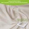 imageBedecor 49 Inches Box Spring Cover Twin Size Light Grey with Stretchy Fabric Bed Frame Cover Wrap Around 4 Sides Elastic Bed Skirt Alternative Gray Boxspring Cover TwinTwin XLBeige Cream