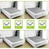 imageBedecor 49 Inches Box Spring Cover Twin Size Light Grey with Stretchy Fabric Bed Frame Cover Wrap Around 4 Sides Elastic Bed Skirt Alternative Gray Boxspring Cover TwinTwin XLWhite