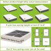 imageBedecor 49 Inches Box Spring Cover Twin Size Light Grey with Stretchy Fabric Bed Frame Cover Wrap Around 4 Sides Elastic Bed Skirt Alternative Gray Boxspring Cover TwinTwin XLBeige Cream