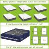 imageBedecor 49 Inches Box Spring Cover Twin Size Light Grey with Stretchy Fabric Bed Frame Cover Wrap Around 4 Sides Elastic Bed Skirt Alternative Gray Boxspring Cover TwinTwin XLNavy Blue