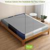 imageBedecor 49 Inches Box Spring Cover Twin Size Light Grey with Stretchy Fabric Bed Frame Cover Wrap Around 4 Sides Elastic Bed Skirt Alternative Gray Boxspring Cover TwinTwin XLBeige Cream
