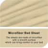 imageBedecor Air Bed Sheets for Mattress Cover Removable Bed and Elastic Band Super Soft and Breathable ampamp Deep up to 21quot Beige KingBeige