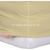 imageBedecor Air Bed Sheets for Mattress Cover Removable Bed and Elastic Band Super Soft and Breathable ampamp Deep up to 21quot Beige KingBeige
