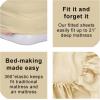 imageBedecor Air Bed Sheets for Mattress Cover Removable Bed and Elastic Band Super Soft and Breathable ampamp Deep up to 21quot Beige KingBeige