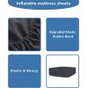 imageBedecor Air Bed Sheets for Mattress Cover Removable Bed and Elastic Band Super Soft and Breathable ampamp Deep up to 21quot Beige KingBlack