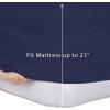 imageBedecor Air Bed Sheets for Mattress Cover Removable Bed and Elastic Band Super Soft and Breathable ampamp Deep up to 21quot Beige KingBlue