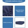 imageBedecor Air Bed Sheets for Mattress Cover Removable Bed and Elastic Band Super Soft and Breathable ampamp Deep up to 21quot Beige KingBlue