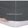 imageBedecor Air Bed Sheets for Mattress Cover Removable Bed and Elastic Band Super Soft and Breathable ampamp Deep up to 21quot Beige KingDark Gray