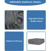 imageBedecor Air Bed Sheets for Mattress Cover Removable Bed and Elastic Band Super Soft and Breathable ampamp Deep up to 21quot Beige KingDark Gray