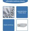 imageBedecor Air Bed Sheets for Mattress Cover Removable Bed and Elastic Band Super Soft and Breathable ampamp Deep up to 21quot Beige KingLight Gray