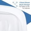 imageBedecor Air Bed Sheets for Mattress Cover Removable Bed and Elastic Band Super Soft and Breathable ampamp Deep up to 21quot Beige KingWhite