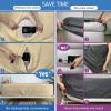 imageBedecor Air Mattress Fitted Sheets for Classic Air Bed Camper Blow up Mattress Guest Home Camping TravelInflate Without Disassembly Convenient ampamp Firm Deep up to 13quotCalifornia KingBeige