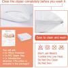 imageBedecor King Pillow Protector with Zipper 2 Pack Waterproof Pillow Covers Encasement Smooth Dust Proof with Breathable Holes Allow Air to CirculateQueen21x31 Set of 2
