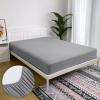 imageBedecor Queen Fitted Sheet Snug Fit Stay in Place1 Bottom Sheet Only Soft Elastic Microfiber Durable Standard Pocket Fit up to 13 inch Mattress PerfectlyLight GrayGray