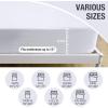 imageBedecor Queen Fitted Sheet Snug Fit Stay in Place1 Bottom Sheet Only Soft Elastic Microfiber Durable Standard Pocket Fit up to 13 inch Mattress PerfectlyLight GrayWhite