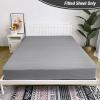 imageBedecor Queen Fitted Sheet Snug Fit Stay in Place1 Bottom Sheet Only Soft Elastic Microfiber Durable Standard Pocket Fit up to 13 inch Mattress PerfectlyLight GrayGray