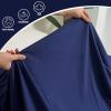 imageBedecor Queen Fitted Sheet Snug Fit Stay in Place1 Bottom Sheet Only Soft Elastic Microfiber Durable Standard Pocket Fit up to 13 inch Mattress PerfectlyLight GrayNavy