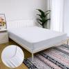 imageBedecor Queen Fitted Sheet Snug Fit Stay in Place1 Bottom Sheet Only Soft Elastic Microfiber Durable Standard Pocket Fit up to 13 inch Mattress PerfectlyLight GrayWhite