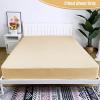 imageBedecor Queen Fitted Sheet Snug Fit Stay in Place1 Bottom Sheet Only Soft Elastic Microfiber Durable Standard Pocket Fit up to 13 inch Mattress PerfectlyLight GrayBeige