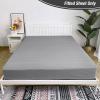 imageBedecor Queen Fitted Sheet Snug Fit Stay in Place1 Bottom Sheet Only Soft Elastic Microfiber Durable Standard Pocket Fit up to 13 inch Mattress PerfectlyLight GrayGray