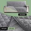 imageBedecor Waterproof Sofa Slipcovers for 3 Cushion Couch 66quot Seat Width Reversible Quilted Couch Cover Washable Furniture Protector with Durable Elastic Straps for Dogs Cat Pets GrayLight GrayOversized Sofa78
