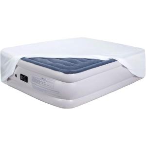 imageBedecor Air Bed Sheets for Mattress Cover Removable Bed and Elastic Band Super Soft and Breathable ampamp Deep up to 21quot Beige KingWhite
