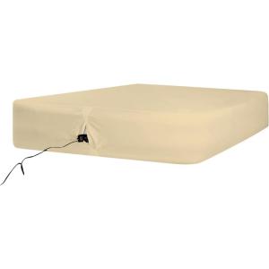 imageBedecor Air Mattress Fitted Sheets for Classic Air Bed Camper Blow up Mattress Guest Home Camping TravelInflate Without Disassembly Convenient ampamp Firm Deep up to 13quotCalifornia KingBeige