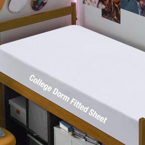 imageBedecor Cal King Fitted Sheet Snug Fit Stay in Place1 Bottom Sheet Only Soft Elastic Microfiber Durable Standard Pocket Fit up to 13 inch Mattress PerfectlyGrayWhite