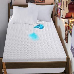 imageBedecor Cal King Mattress Pad Protector Waterproof Fitted Sheet for Incontinence Kids Potty Training Pet Pee Stain Proof Soft Breathable with 18 Inch Deep PocketFull