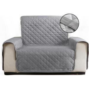 imageBedecor Waterproof Sofa Slipcovers for 3 Cushion Couch 66quot Seat Width Reversible Quilted Couch Cover Washable Furniture Protector with Durable Elastic Straps for Dogs Cat Pets GrayLight GrayChair Sofa24