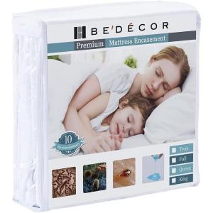 imageBedecor Zippered King Mattress Protector Cover for 14quot15quot Depth MattressFully Encased Liquid Proof Urine Pee Protection Breathable Smooth Incontinence Pet Baby Potty Training2 Packs Queen Size