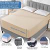imageBedecor Beige Queen Fitted Sheet Only Deep Pocket for 1821 inch Thick Mattress That Stay Tight Extra Deep Bottom Sheet Soft for Pillow Top Mattress Air Mattress