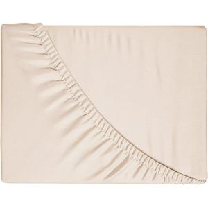 imageBedecor Beige Queen Fitted Sheet Only Deep Pocket for 1821 inch Thick Mattress That Stay Tight Extra Deep Bottom Sheet Soft for Pillow Top Mattress Air Mattress
