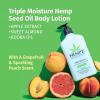 imageHEMPZ Body Lotion  Grapefruit ampamp Raspberry Crme Daily Moisturizing Cream Shea Butter Body Moisturizer  Skin Care Products Hemp Seed Oil  LargeGrapefruit  Peach