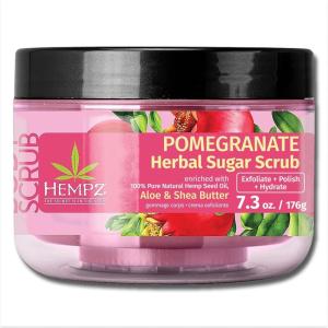 imageHEMPZ Age Defying Sugar Body Scrub  Vanilla ampamp Musk  All Natural Anti Aging Exfoliating Shea Butter Sugar and Salt  For Women Men and Teens  73 fl ozPomegranate