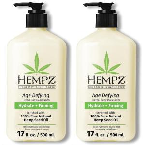 imageHEMPZ Body Lotion Age Defying  Shea Butter Daily Moisturizing Cream Shea Butter Hand and Body Moisturizer  Hemp Lotion  Skin Care Products Hemp Seed Oil  Mini 225 oz17 Fl Oz Pack of 2