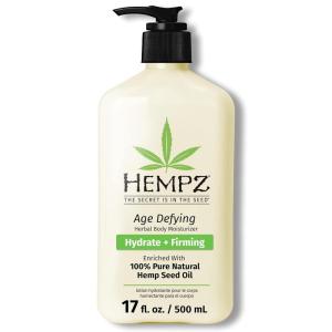 imageHempz AgeDefy Body and Hand Lotion for Dry Skin for Cracked ampamp Crepey Skin Quick Absorption Moisturizer Large 17 oz