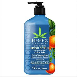 imageHempz Biotin Conditioner  Triple Moisture Fresh Citrus  Peach ampamp Grapefruit  For Growth ampamp Strengthening of Dry Damaged and Color Treated Hair Hydrating Softening Moisturizing  17 Fl OZPeach Grapefruit 17 Oz
