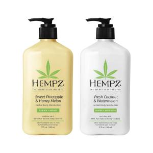 imageHempz Body Lotion  Sweet Pineapple ampamp Honey Melon  Coconut ampamp Watermelon Daily Moisturizing Cream Shea Butter Aloe  Skin Care Products Hemp Seed Oil  17 fl oz 2Pack Bundle
