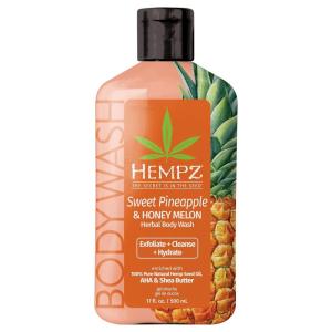 imageHempz Body Wash  Fragrance Free  Hydrating for Sensitive Skin Scented Exfoliating with Shea Butter Pure Hemp Seed Oil and Algae for Sensitive Skin  17 fl ozPineapple  Honey Melon